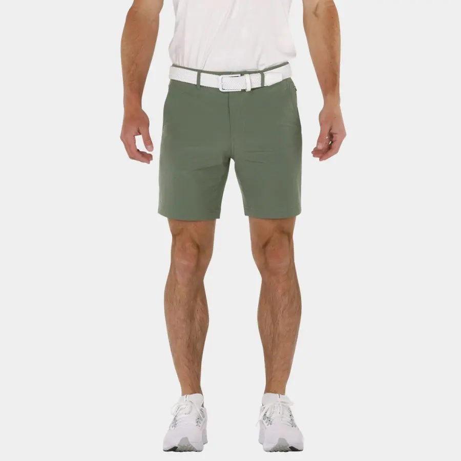 7" Inseam Golf Shorts: Green 01