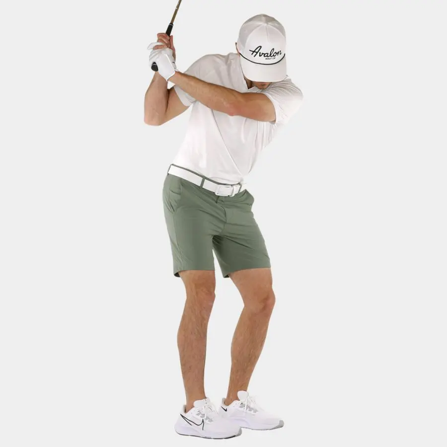 7" Inseam Golf Shorts: Green 12