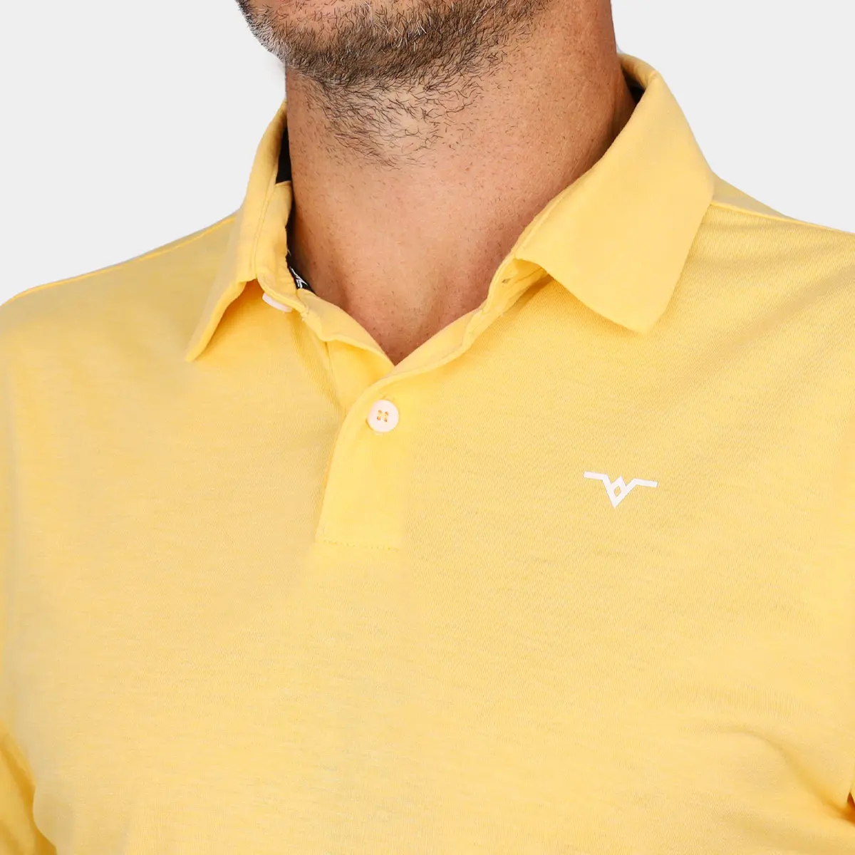 Avalon Players Golf Polo: Amber - Front Collar