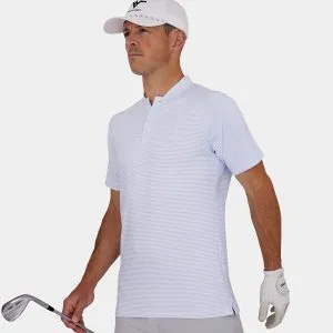 Blade Golf Shirt: Blue Stripe - 04