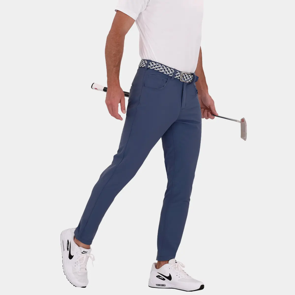 Shop Avalon Tour Mens Slim Fit Golf Pants: Graphite Blue