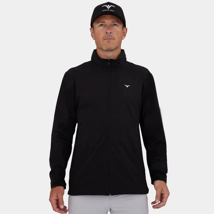 Golf Rain Jacket: Black