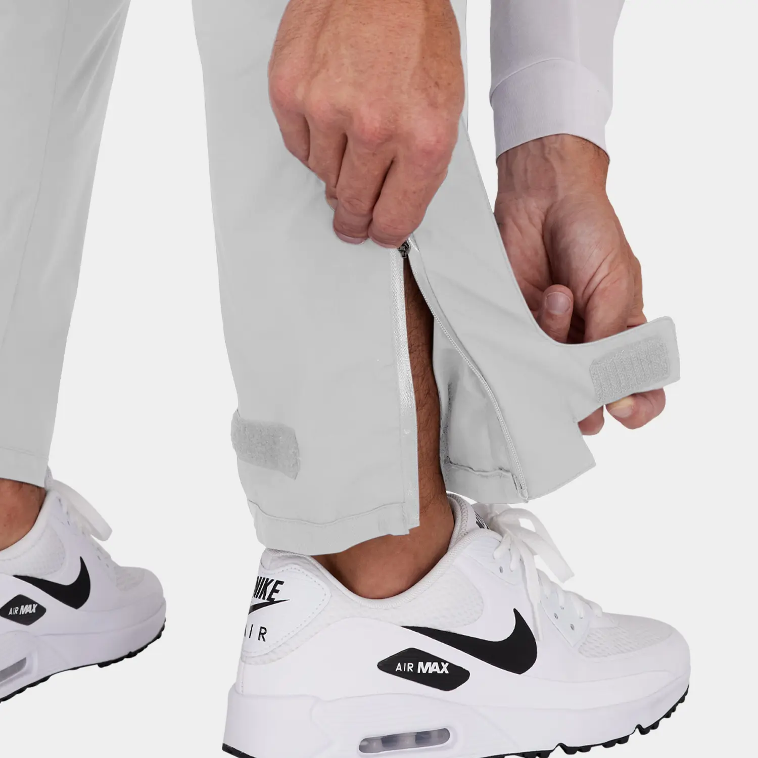 Golf Rain Pants Gray Ankle Zipper