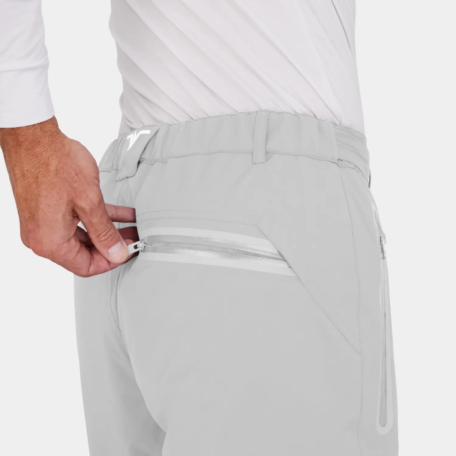 Golf Rain Pants Gray Back Pocket