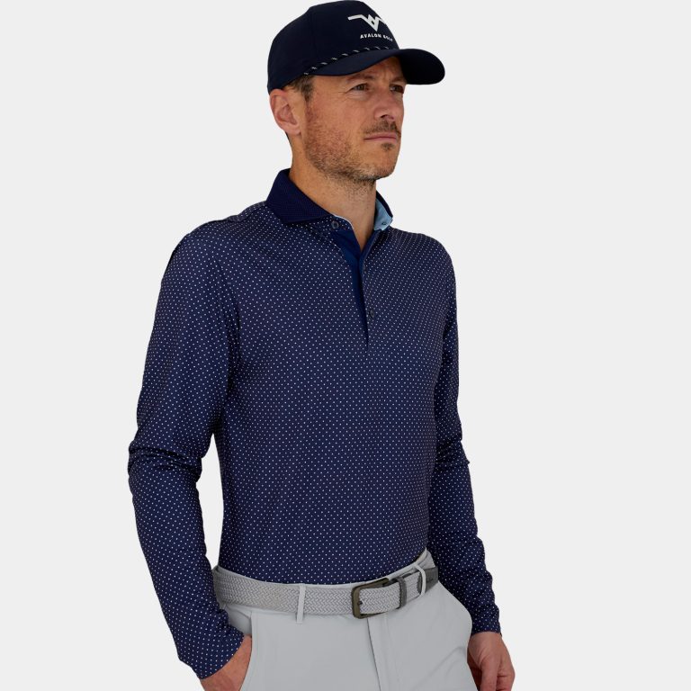 Bisque Golf Solid Performance Polo - Navy