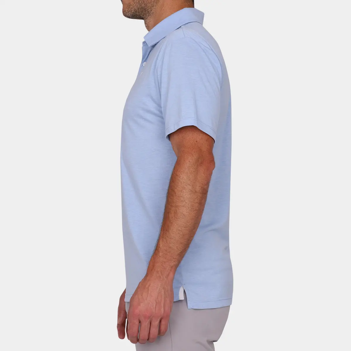 Mens Golf Polo Shirt: Carolina Blue 04