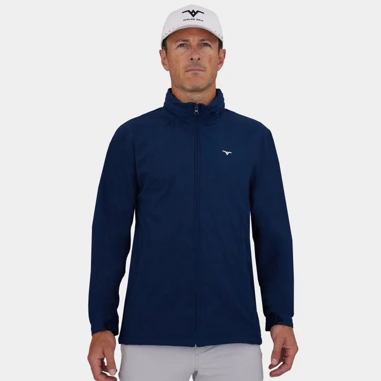 Shop Mens Golf Rain Jacket: Navy | Avalon Luxury Golf Apparel