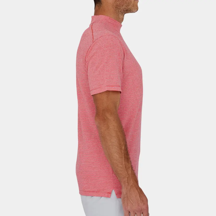 Shop Avalon Tour Mock Neck Golf Polo: Red | Modern Mens Golf