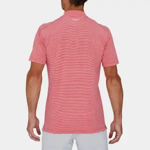 Mock Neck Golf Polo: Red - 03