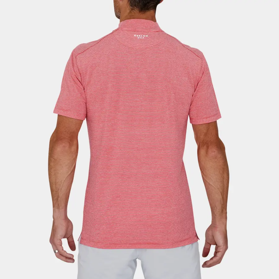 Shop Avalon Tour Mock Neck Golf Polo: Red | Modern Mens Golf