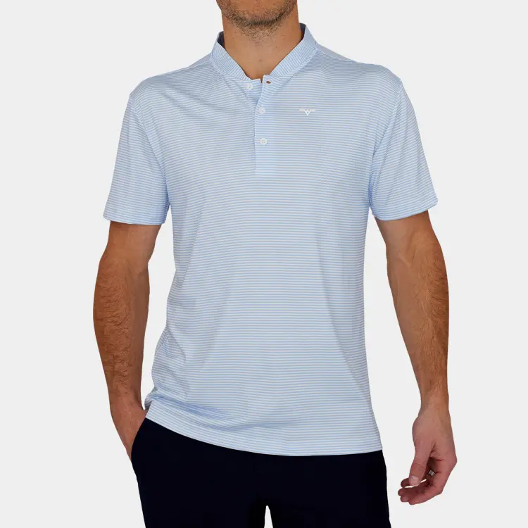 Performance Blade Polo: Light Blue Stripe