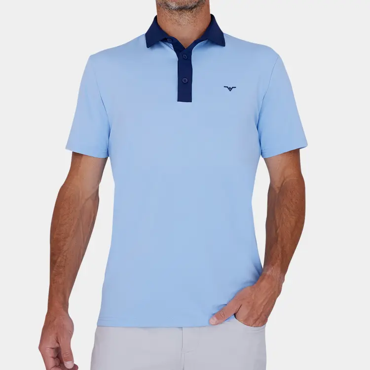 Performance Golf Polo Carolina Blue Navy