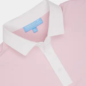 Pink Golf Shirt for Men: Close Up
