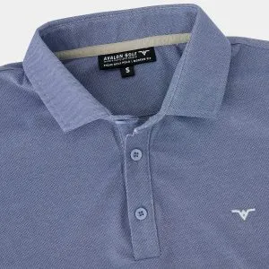 Pique Golf Polo Mens: Stone Blue - 08