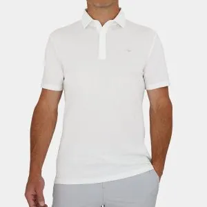 Pique Golf Polo Shirt: White