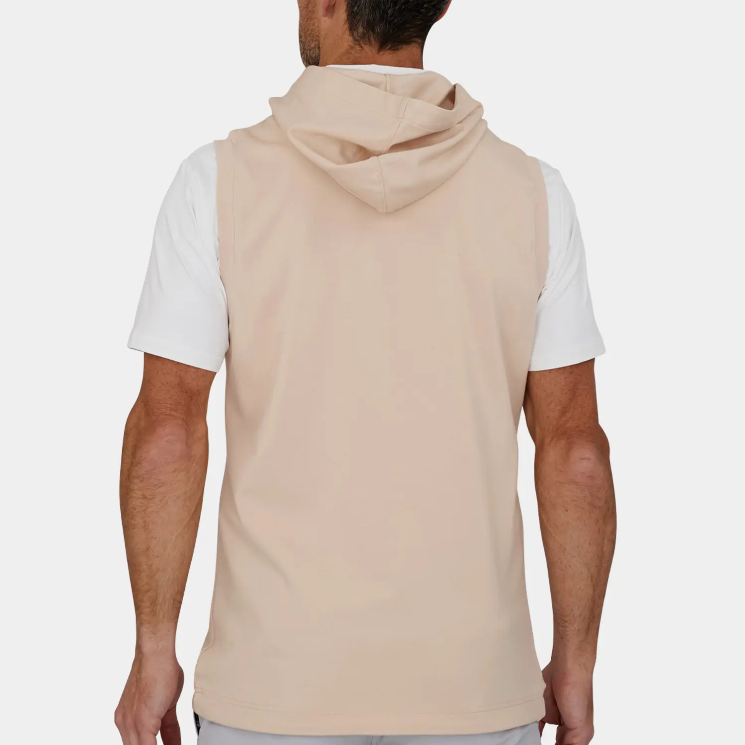 Shop the Players Golf Vest with Hood: Tan | Avalon Golf Apparel