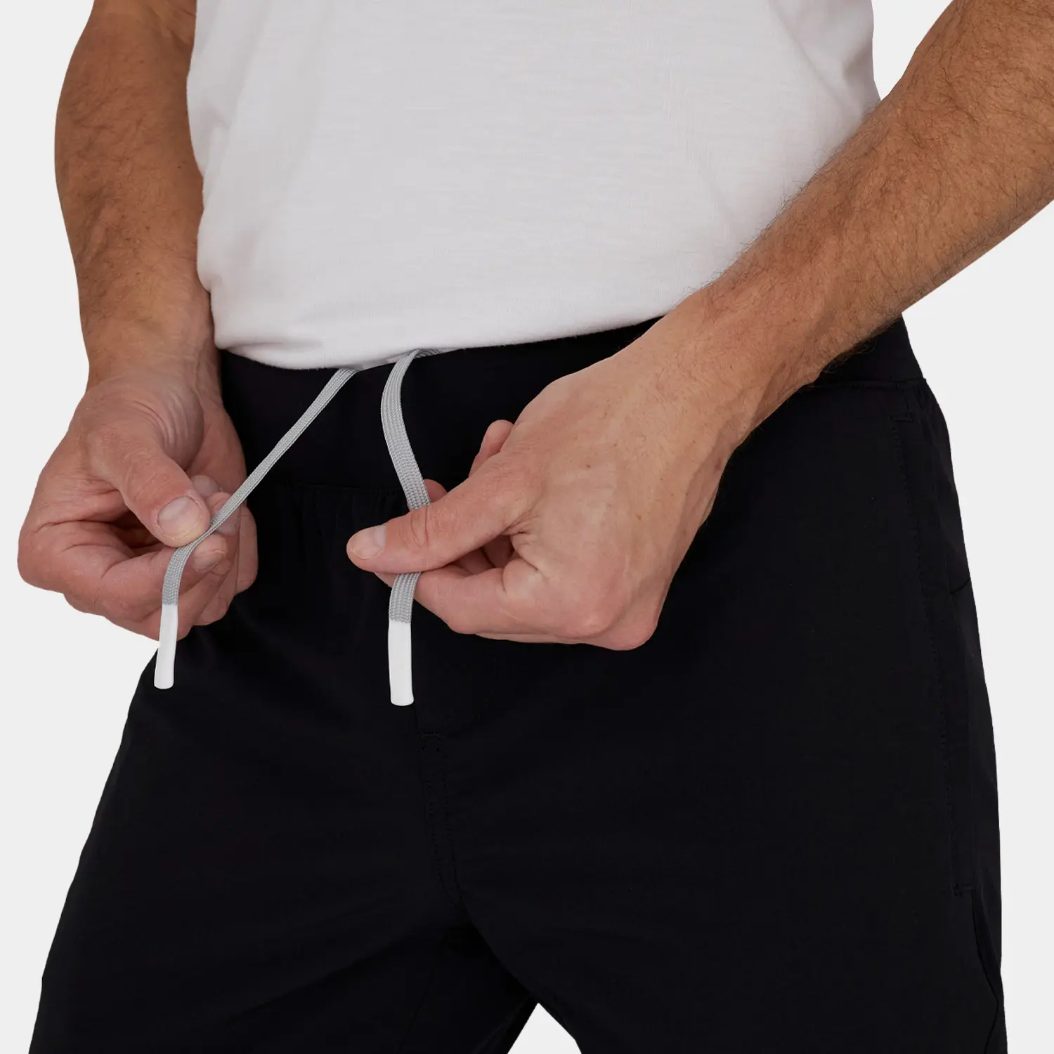 Range Mens Golf Jogger Pants II: Black - Waistband