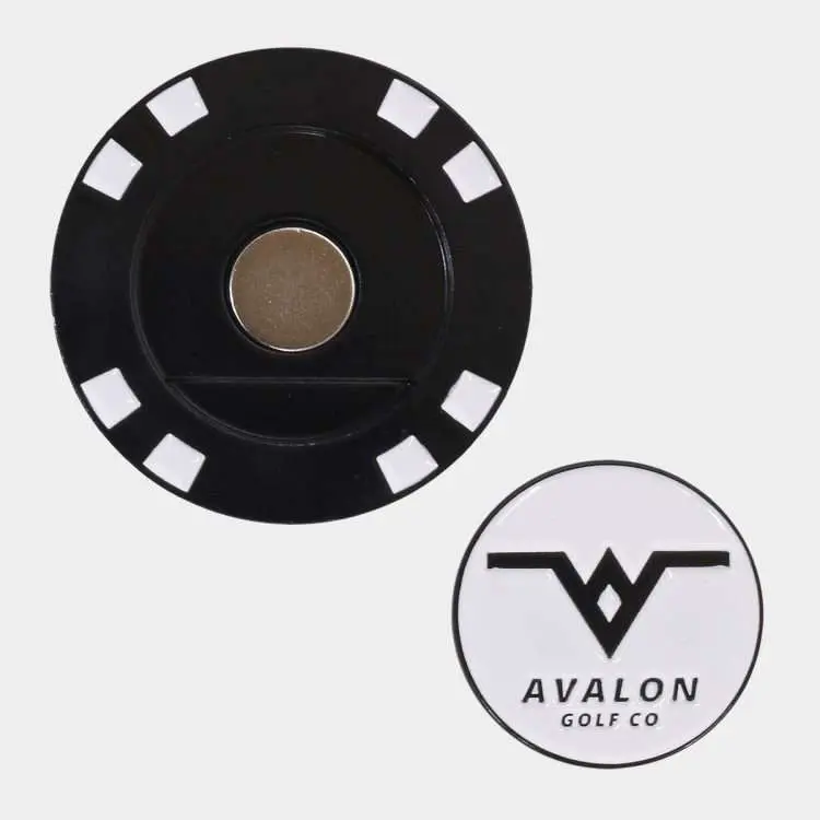 Avalon Golf Magnetic Ball Marker Poker Chip in Black 01