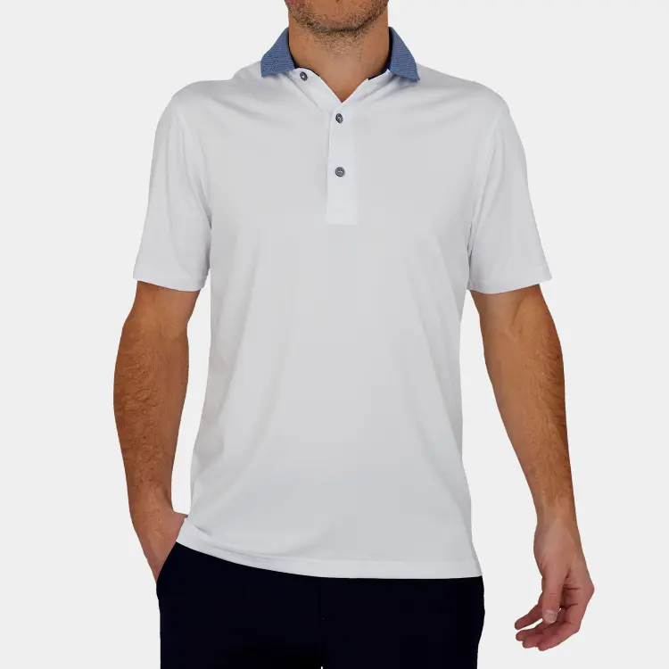 Avalon Luxe Golf Polo Shirt - White