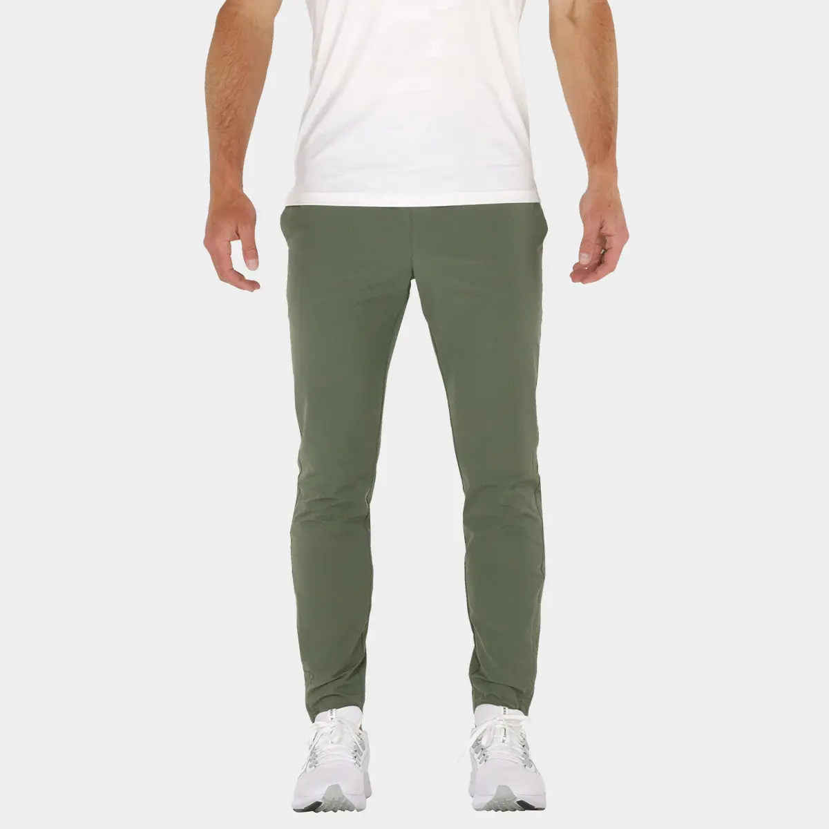 Buy Men Green Solid Casual Jogger Pants Online - 749629 | Van Heusen