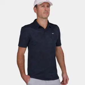 Avalon Tour Jacquard Mens Golf Shirt: Charcoal 02