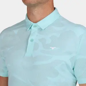 Avalon Tour Jacquard Polo Shirt: Aqua 03