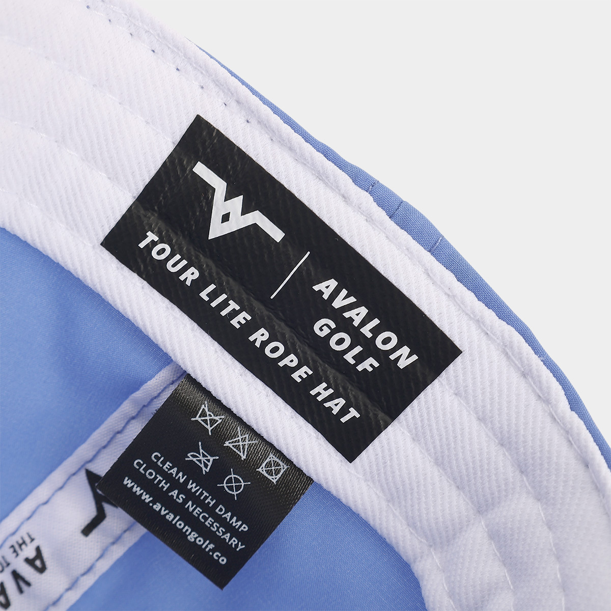 Avalon Tour Lite Golf Rope Hat: Blue - Detailed View