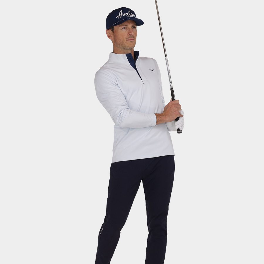 Avalon Tour Quarter Zip for Golf: Frost White 6