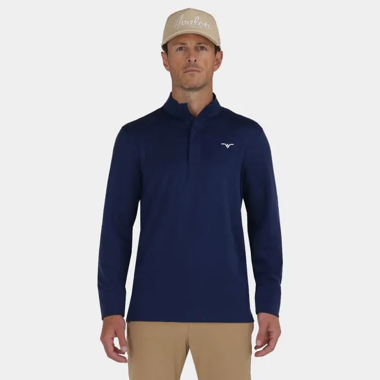Avalon Tour Quarter Zip for Golf: Navy Blue