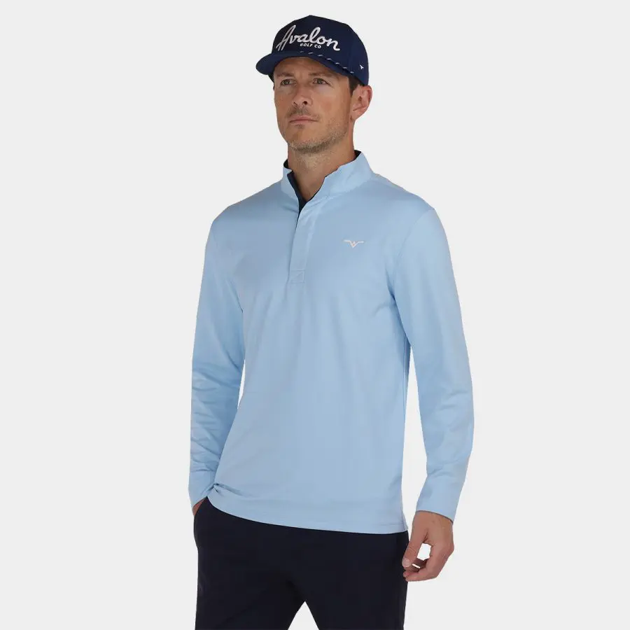 Avalon Tour Quarter Zip for Golf: Sky Blue 2