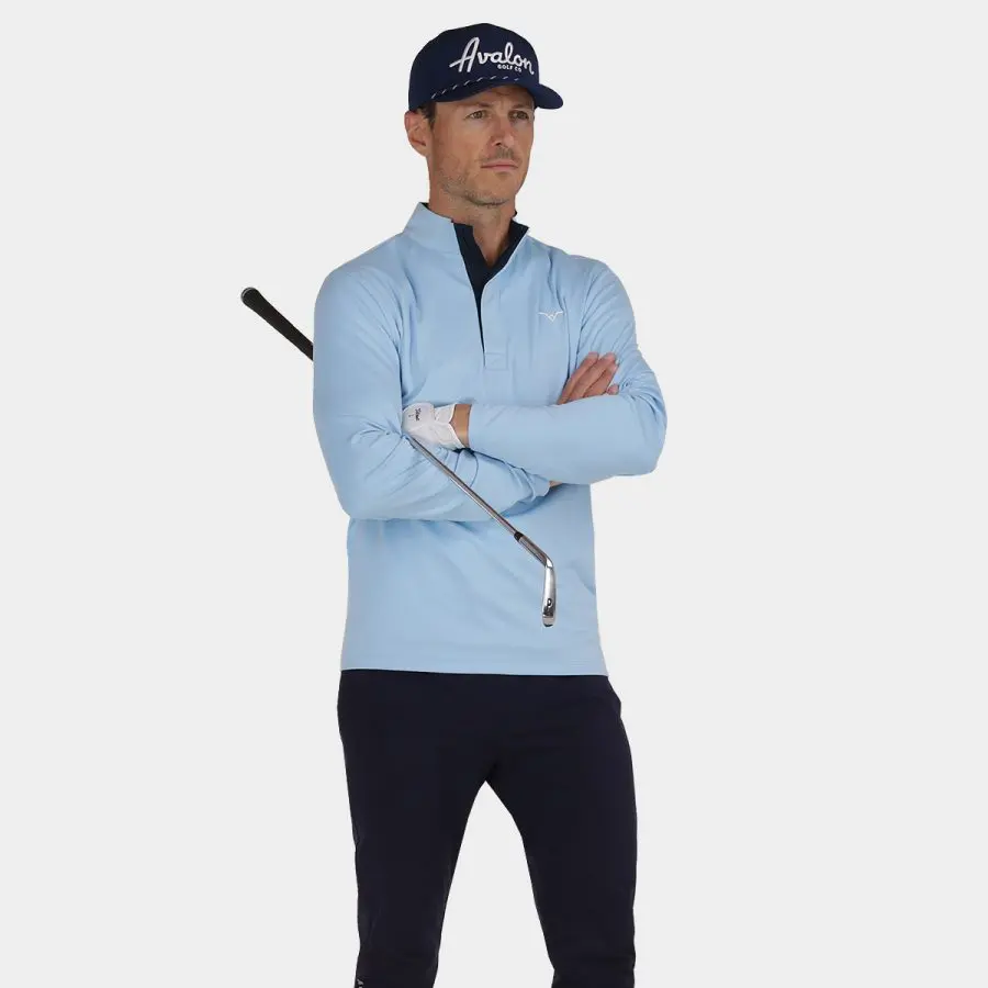 Avalon Tour Quarter Zip for Golf: Sky Blue 5