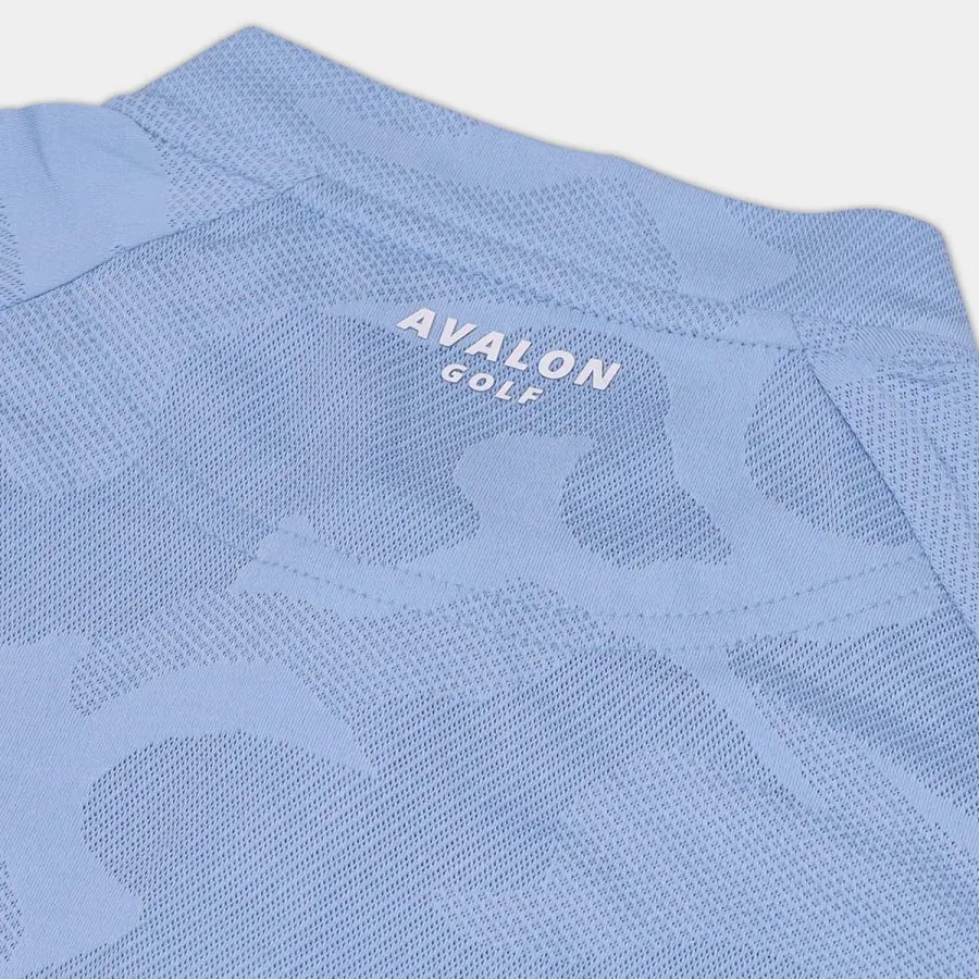 Blade Collar Golf Polo: Carolina Blue Flat Lay 2