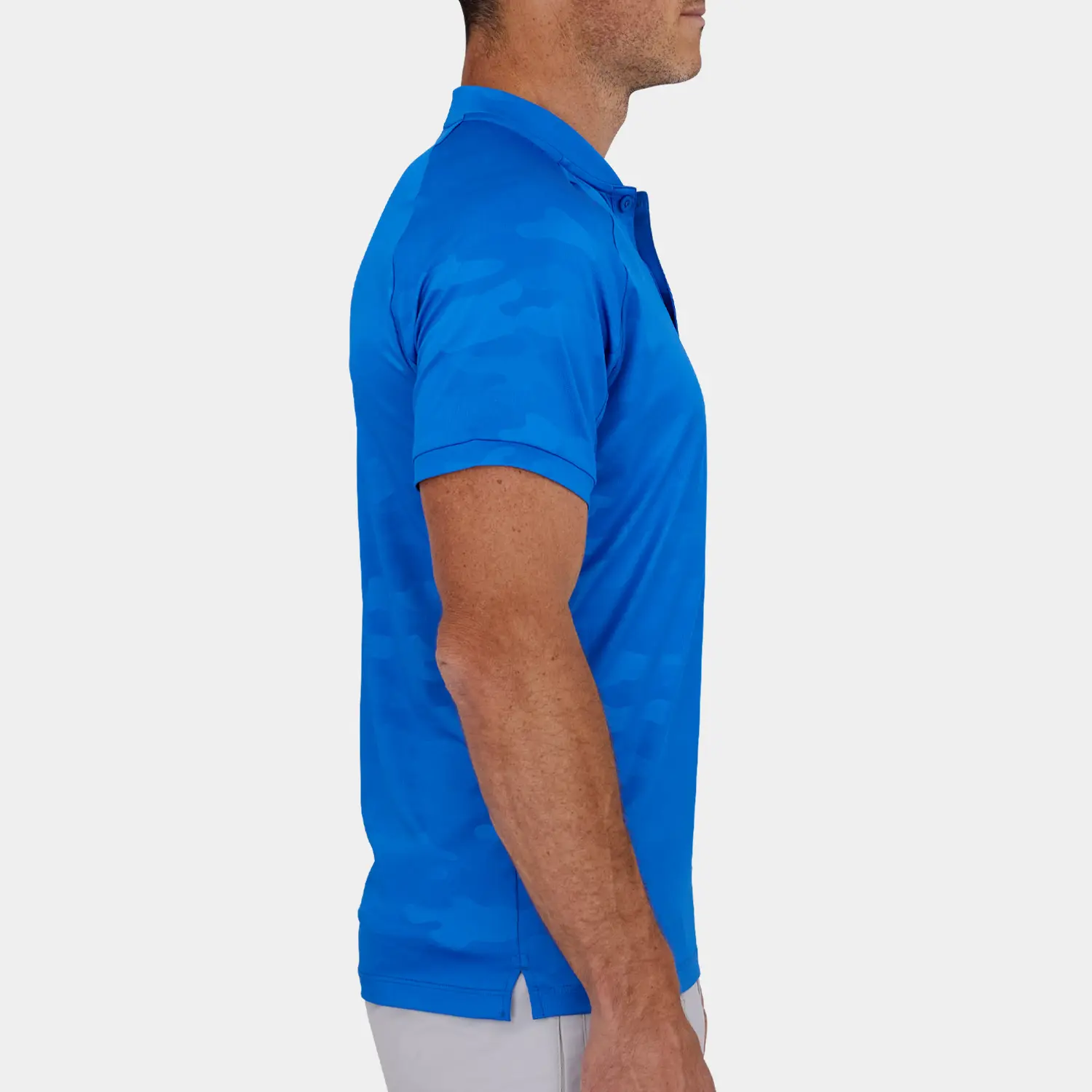 Blade Collar Golf Shirt: Blue Camo - 03