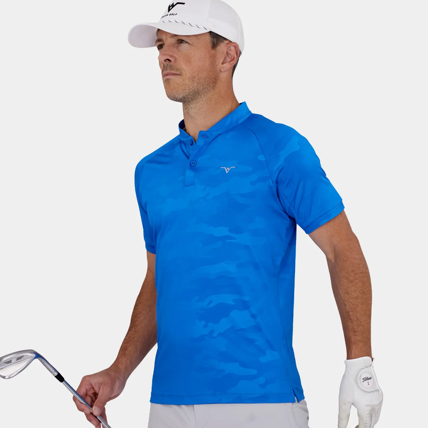 Blade Collar Golf Shirt: Blue Camo - 04