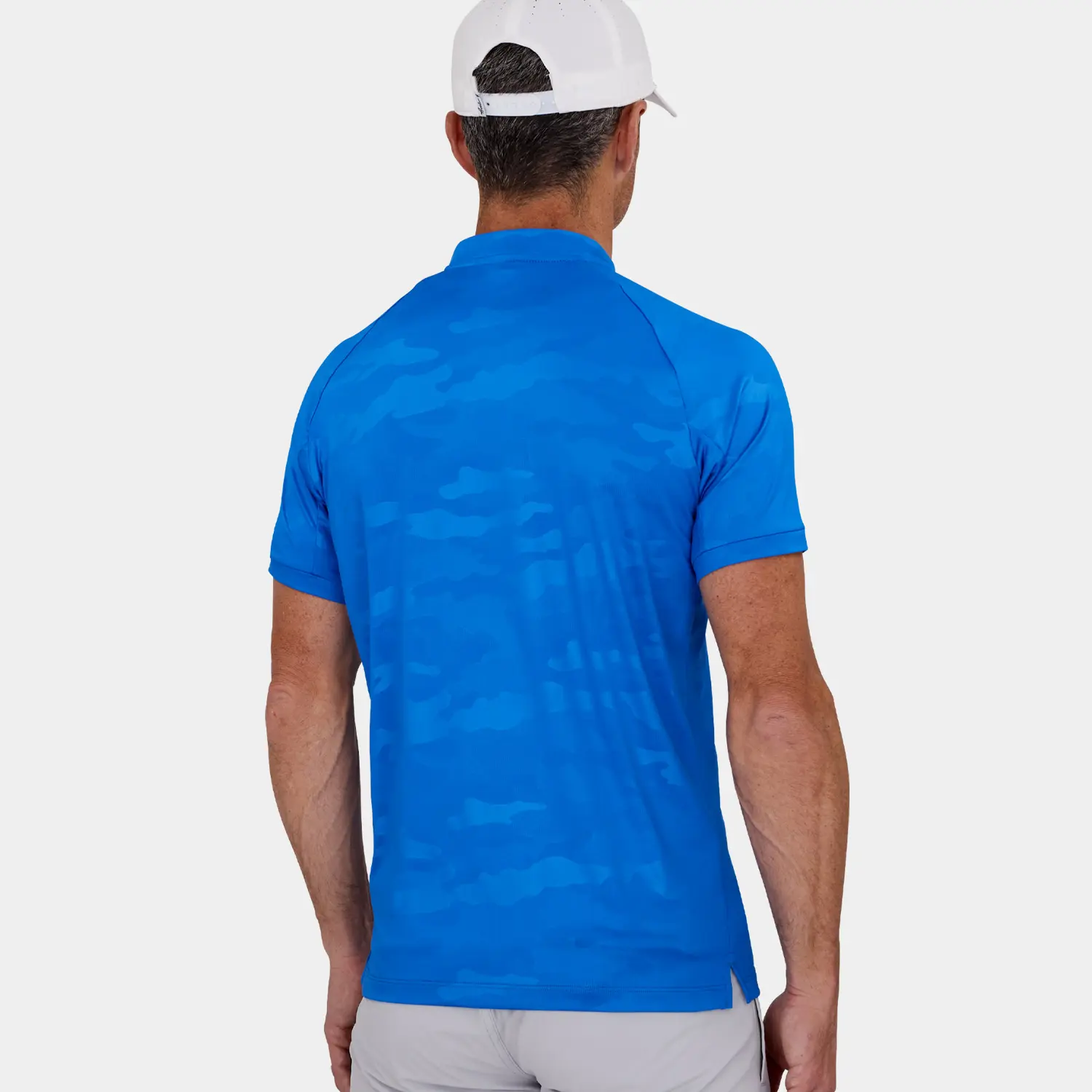 Blade Collar Golf Shirt: Blue Camo - 06