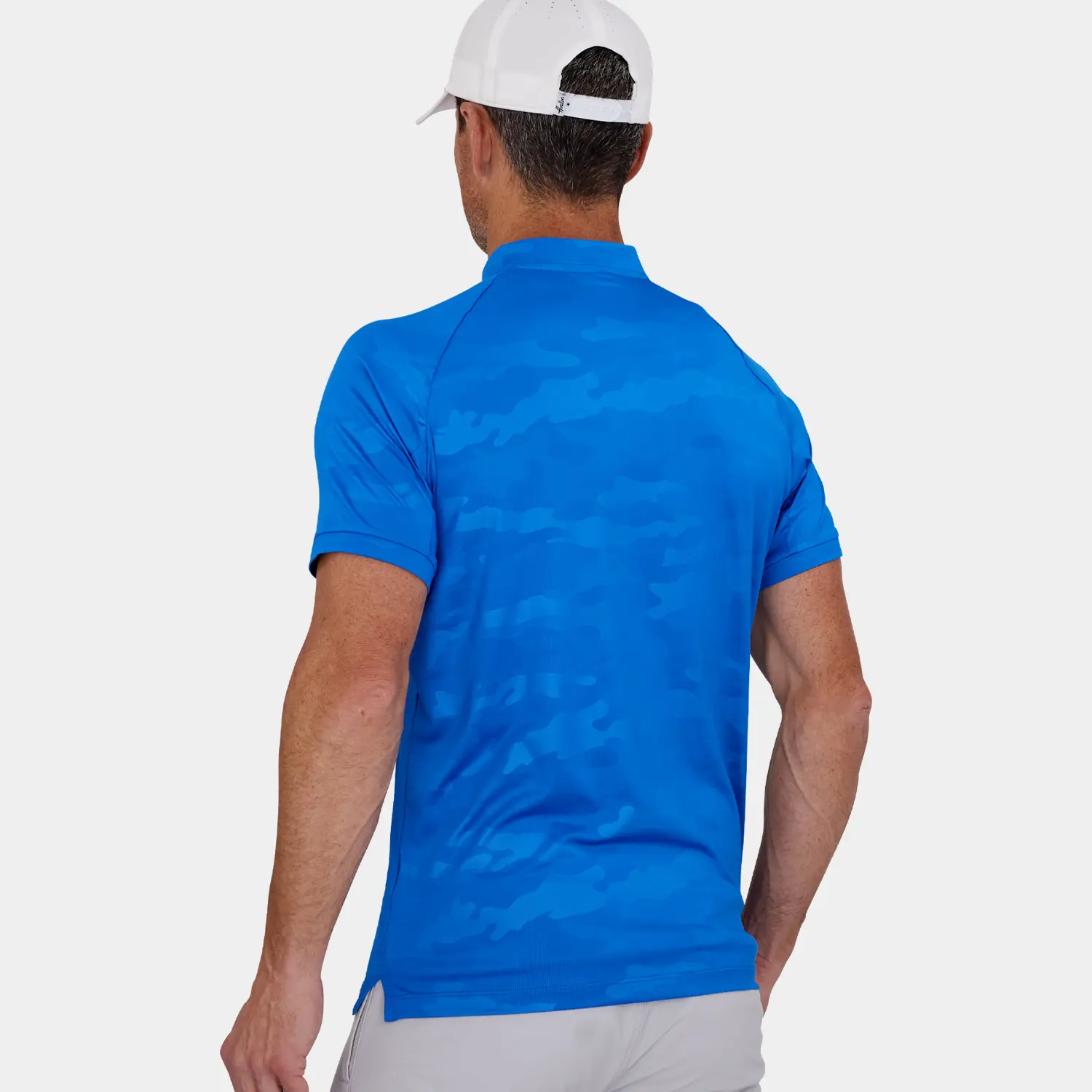 Blade Collar Golf Shirt: Blue Camo - 07