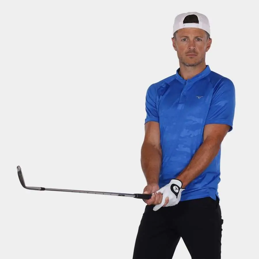 Avalon Blade Collar Golf Shirt in Blue Camo: Golf Club