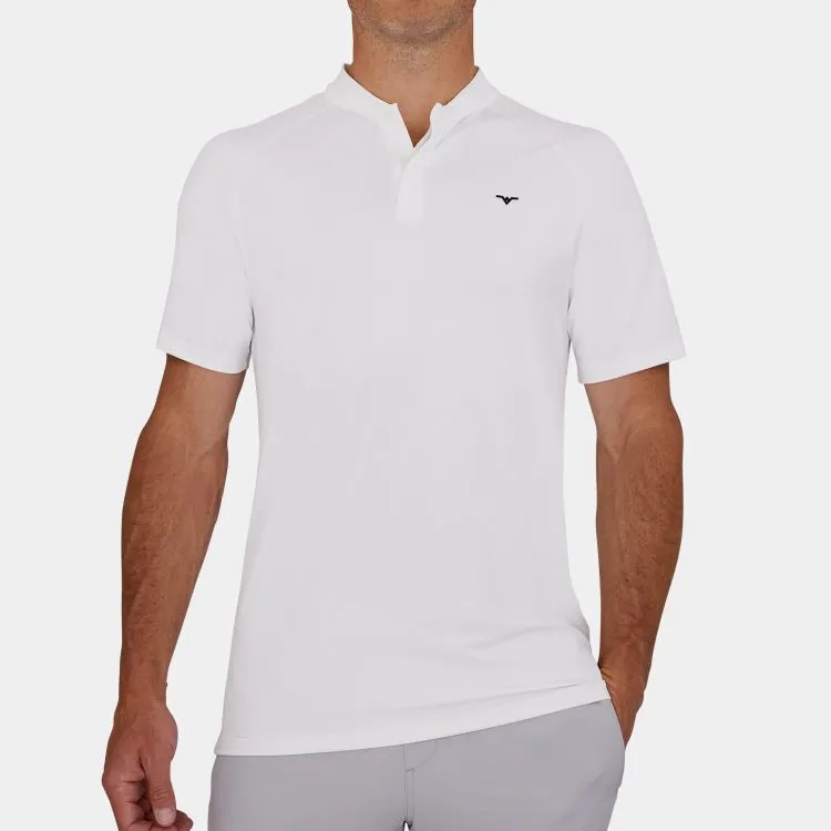 Blade Collar Golf Shirt for Men: White