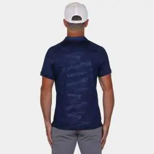 Avalon Blade Collar Golf Shirt in Navy Camo: Back