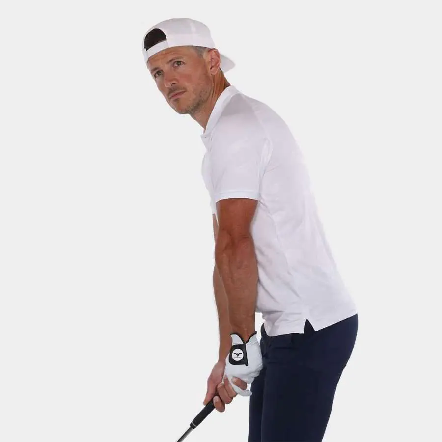 Avalon Blade Collar Golf Shirt in White Camo: Club 2