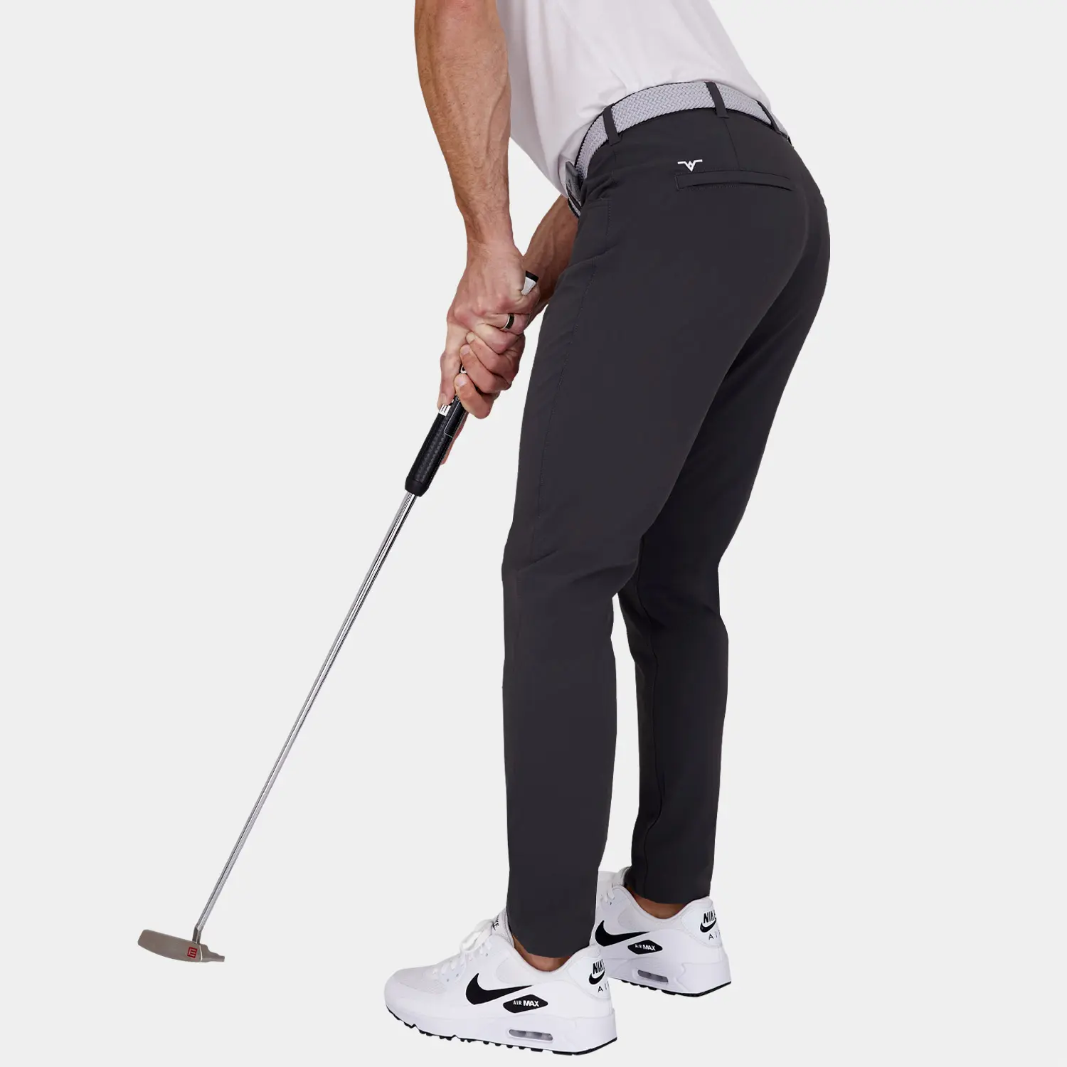 Shop Tour Mens Slim-Fit Golf Pants: Charcoal| Avalon Golf Apparel