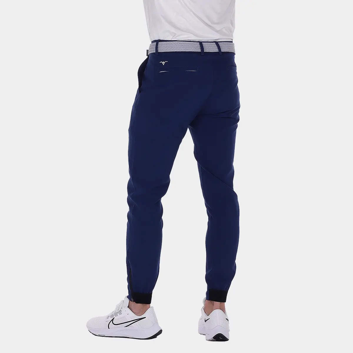Shop Navy Blue Golf Joggers with Belt Loops