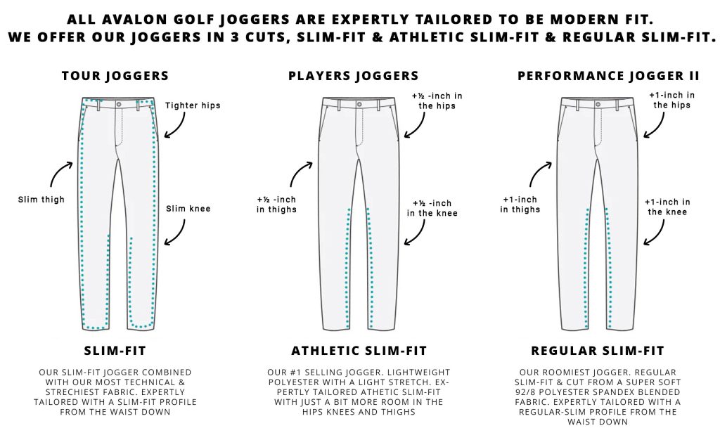 Golf Jogger Pants: Sizing Comparison