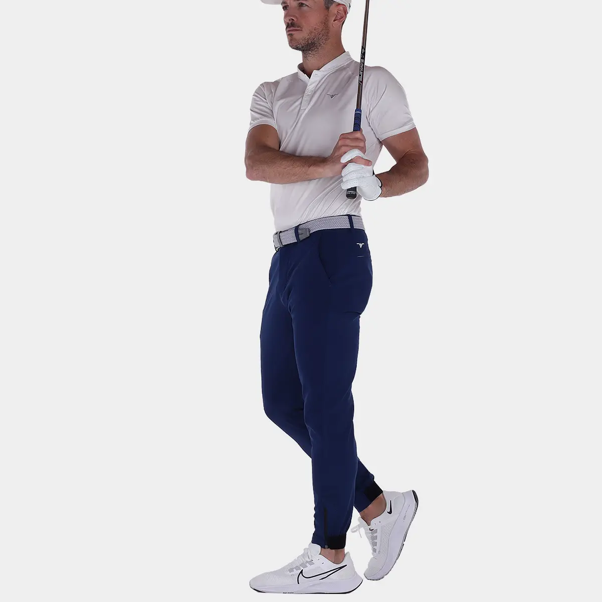 Shop Navy Blue Golf Joggers with Belt Loops | Modern Golf Pants