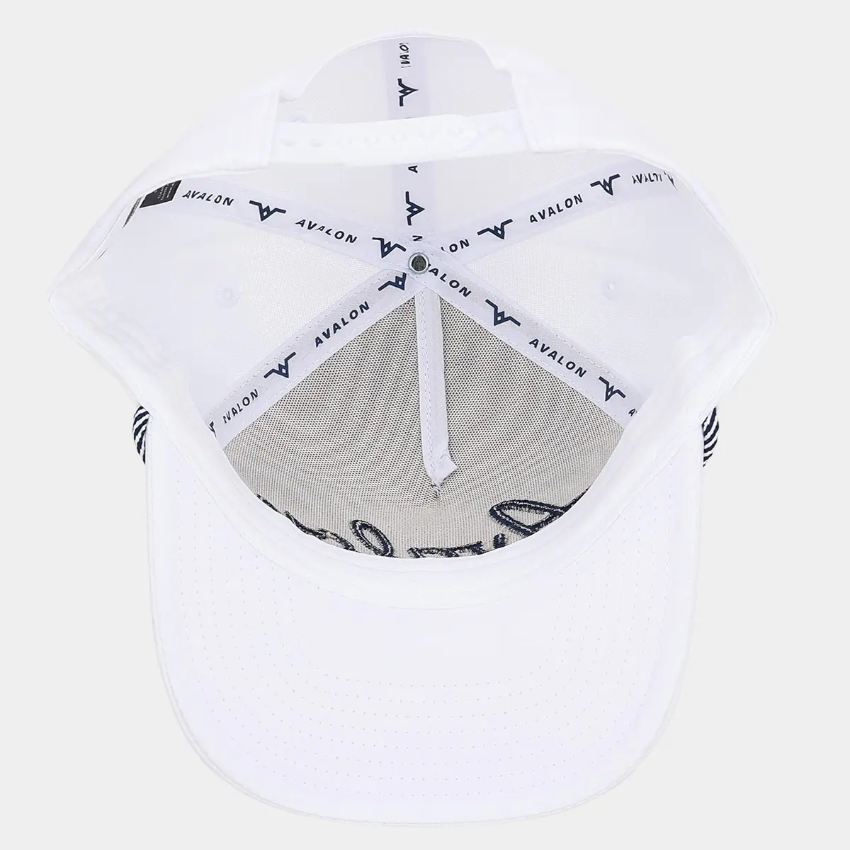 Golf Rope Hat: White & Navy Blue - Avalon Golf 03