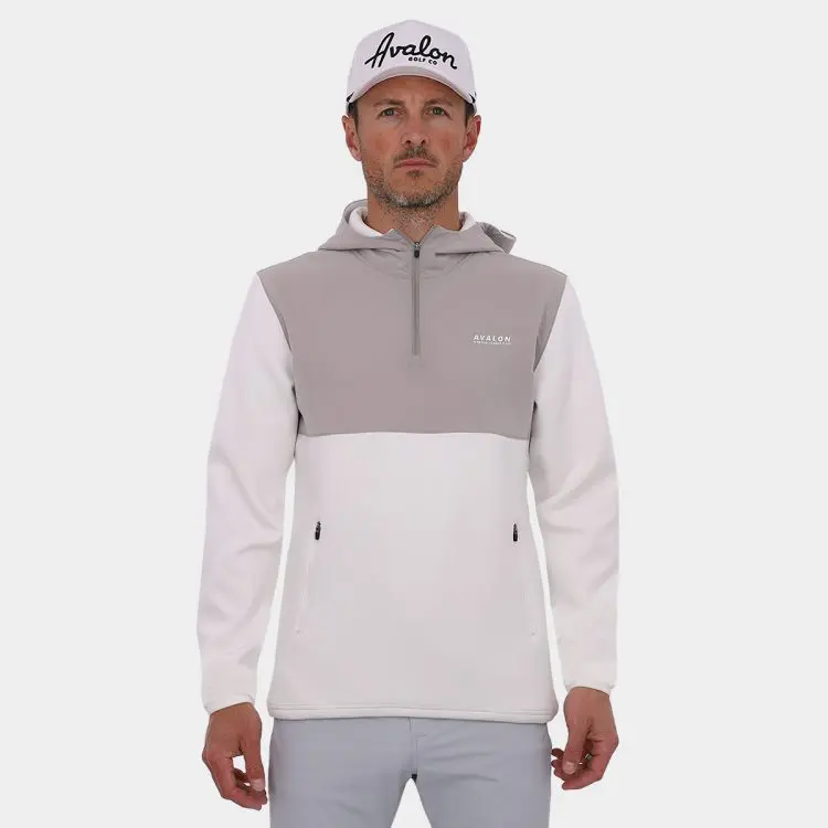 Golf Sweater with Hood - White 01