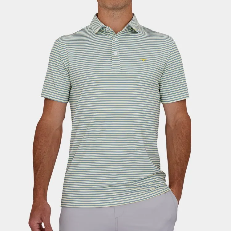 Green Stripe Polo for Golf