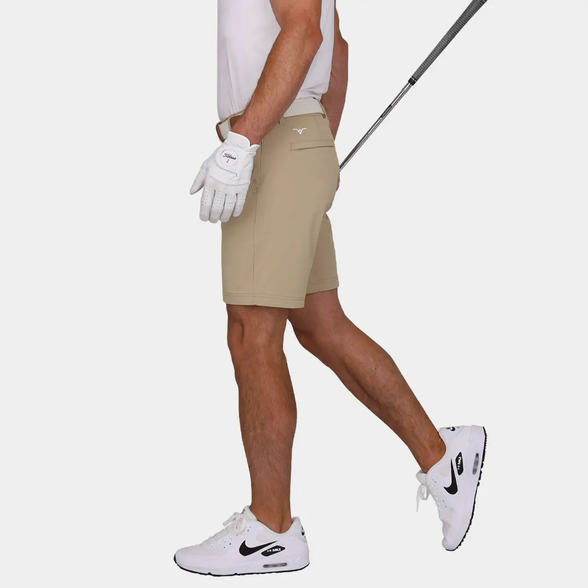 Men's 7 Inch Golf Shorts in Khaki | Avalon Performance Golf Shorts
