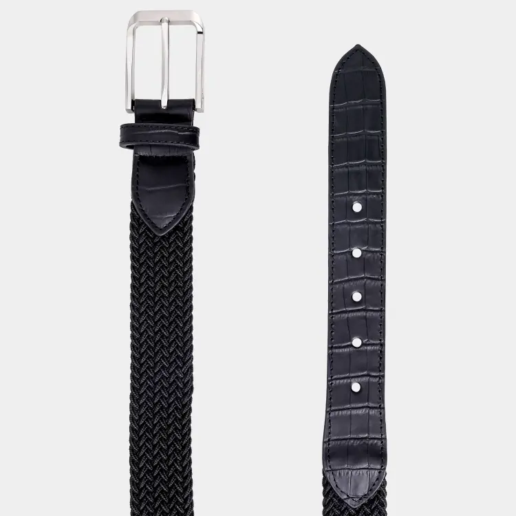 Luxe Golf Belt: Black Leather