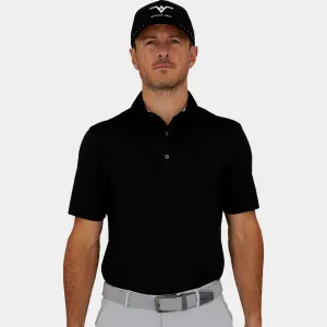 Luxe Golf Polo Shirt: Black - 06